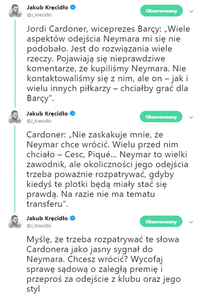 SŁOWA wiceprezesa Barcy nt. powrotu Neymara!